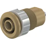 4 mm socket, solder connection, mounting Ø 12.2 mm, CAT III, brown, 49.7049-27