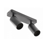 Wall luminaire SANTO BIS, GU10, max. 2*20 W, IP20, double, black