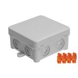 K80/T, thermoplastic junction box, colour-grey, with terminal 4x6mm², IP54, 380V, 12 entrances