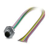 SACC-E-M12MS-8P-M16XL/0,5 - Device connector front mounting