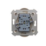 TV-DATA aerial socket, atten.: 5dB, Inox, metallized