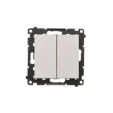 Single pole switch with double push button, 16AX, light gray matt
