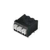 Printed circuit board terminals, 3.81 mm, Number of poles: 11, 90°, Solder pin length (l): 1.5 mm, black, PUSH IN with actuator, Clamping range, max. : 1.5 mm², Tape