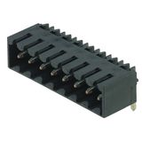 PCB plug-in connector, male header, closed side, THT/THR solder connection, 3.50 mm, Number of poles: 6, 90°, Solder pin length (l): 1.5 mm, tinned, black, Tape