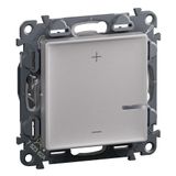 VALENA LIFE - DIMMER WITHOUT NEUTRAL CLAMP 125 ALUMINIUM