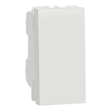 Switch, New Unica, mechanism, 1-pole 2-way, 16AX, 1 module, screw terminals, untreated, IP4X, white