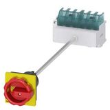 SENTRON, 3LD switch disconnector, EMERGENCY OFF switch, 4-pole, Iu: 25 A