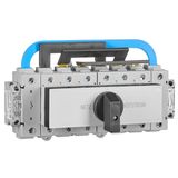 Switch. Network-0-Reserve, with auxiliary contact (AUX), mod., 4-pole, 125A