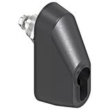 Swing handle for half cylinder instead of double-bit lock