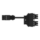 771-5001/296-000 pre-assembled Y-cable; Eca; Cod. A; H05VV-F 3G 2.5 mm²; 0.5 m; 2,50 mm²; black