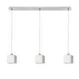 DADOS III 80 pendant opal-colored glass/chrome 230V LED E27 3x11W