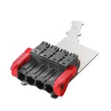 PCB plug-in connector, male plug, 7.62 mm, Number of poles: 4, 180°, PUSH IN with actuator, Tension-clamp connection, Clamping range, max. : 2.5 mm², Box