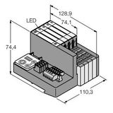 Set for Simple I/O Communication via DeviceNet™ in IP20   TI-BL20-DN-S-8