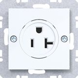 Wall socket USA/CANADA NEMA 5-20 R, screw class, A.x/C.x, white glass