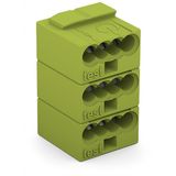 4-conductor female plug PUSH WIRE® 0.8 mm Ø light green