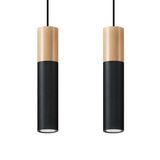 SOLLUX - pendant lamp PABLO 2 black SL.0633