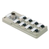 with M23 outlet, 19-pole, M12, 30 V, A-coded, LED: Yes, LED initiator: Yes, Wiring type: PNP