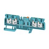Test-disconnect terminal, SNAP IN, blue, 2.5 mm², 20 A, 500 V, Number 