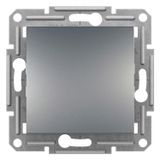 Asfora - 1pole pushbutton, screw terminals, wo frame, steel