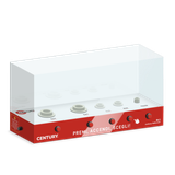 DISPLAY PROVALAMPADE DA BANCO 5 ATTACCHI- PLEXI COVER