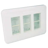 FLUSH MOUNT WORKSTATION  3X4 MOD WHITE