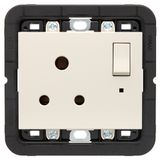 Switched 2P+E 5A English outlet canvas