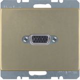 VGA soc. out., screw-in lift terminals, arsys, light bronze matt, lacq