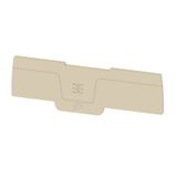 End plate for terminals, dark beige, Height: 95 mm, Width: 2.1 mm, V-0