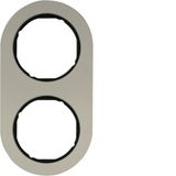Cover frame 2-way, Series R.classic, aluminium/black