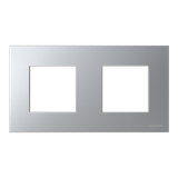 Frame 2-gang / 2+2-modules - IP44 - Silver