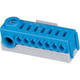 KSK-N-UP/HW-KLV Plug-type terminal KSK for wall pan. 1x N potential, 1x 2.5-25 mm2 and 7x 0.5-4 mm2