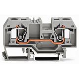 2-conductor through terminal block 10 mm² center marking gray