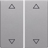 Rockers with imprinted symbol arrows, Q.1/Q.3, aluminium velvety, lacq