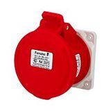 Socket 32A/400V 4-pole IP44 built-in, direct