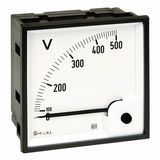RQ72E - Alternating voltage voltmeter (electromagnetic) - Size: 72x72mm - Insertion: direct - Voltage: 10V - Scale: 0÷A