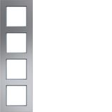 Cover frame 4-way vertical, A.8, aluminium