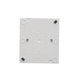 Double socket outlet with earthing IP44 version and shutters - flap in colour of the cover, 16A, quick connection, white