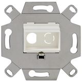 Mounting adapter, ST, 2-fold, pure white (similar to RAL 9010), for TAE covers