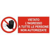 Prohibition sign - Al - 330x125 mm