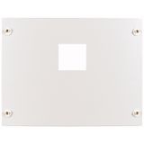 BPZ-NZM2-600-MH-RH-W Mounting plate & front plate for H x W = 200 x 600 mm, NZM2, horizontal, with door coupling rotary handle, white
