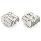 Plug for PCBs angled 3-pole white