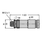 Field-Wireable Connector Male Connector M12 × 1, Straight   VBBS8151-0