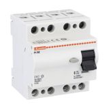 Residual current operated circuit breaker, 4 modules, 4P - type AC, 25A, 300mA