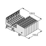 BL20 base module Tension spring connection   BL20-B4T-SBBC