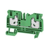 Feed-through terminal block, SNAP IN, green, 4 mm², 32 A, 1000 V, Numb