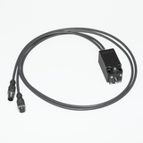 Türkontaktschalter, 24V DC, 6A | Endschalter mit Bolzen Ø8mm, 4-polig, 2x Kabel mit Sensorstecker / Sensorbuchse M12