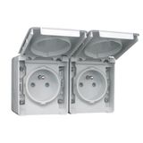 TWO SAF EARTH SOCK (FR) DOUB HORIZ BASE GREY