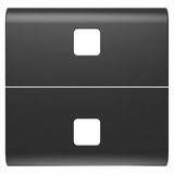 REPLACEABLE BUTTON KEY FOR AXIAL COMMANDS - TO BE COMPLETED WITH 2 LENS - 2 MODULES - SATIN BLACK - CHORUSMART