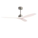 Fan Stem Evo ø1220mm Satin Nickel with White Blades White LED