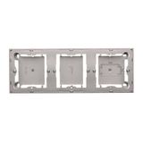 Triple surface mounted box, Inox, metallized